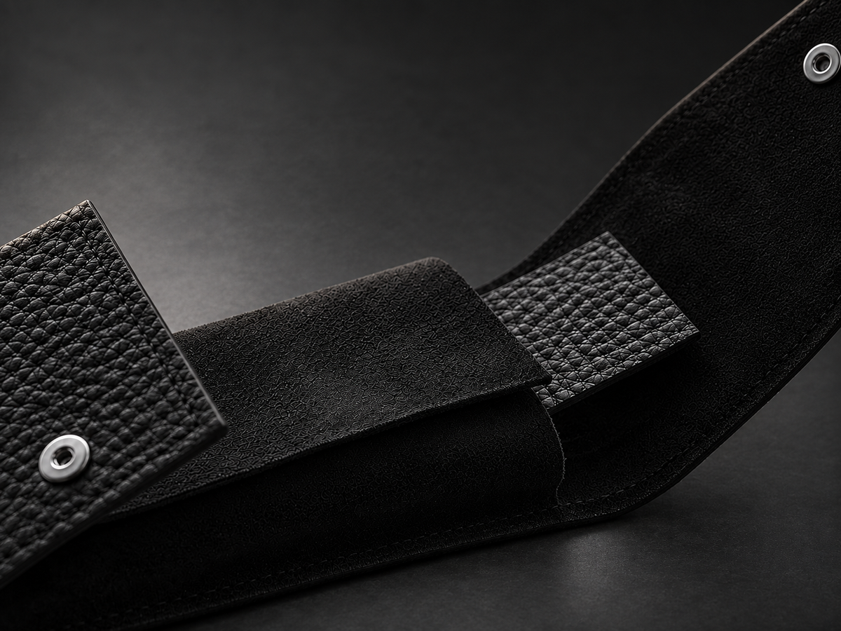 Soft lining and snap closure inside the watch pouch
